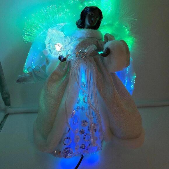12" Fiber Optic Angel Tree‎ Topper Christmas - Picture 5 of 8